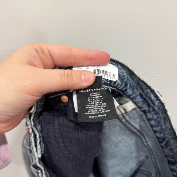 Modern American La Fayette Straight Leg Jeans Distressed in Brooklyn Wash 26 - Picture 9 of 10